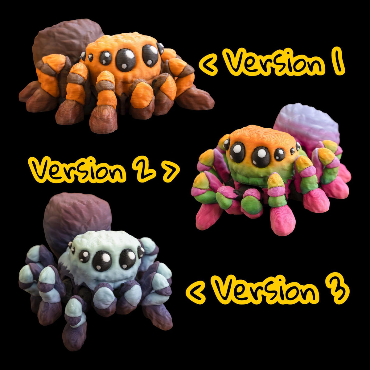 Halloween Decoration Spider Articulated Figurine Cute Design Desktop Display Poseable Toy Miniature Creature Colorful Options Tabletop Accessory Office Decoration Movable Legs Premium Construction Quality Material Unique Gift Idea Collector