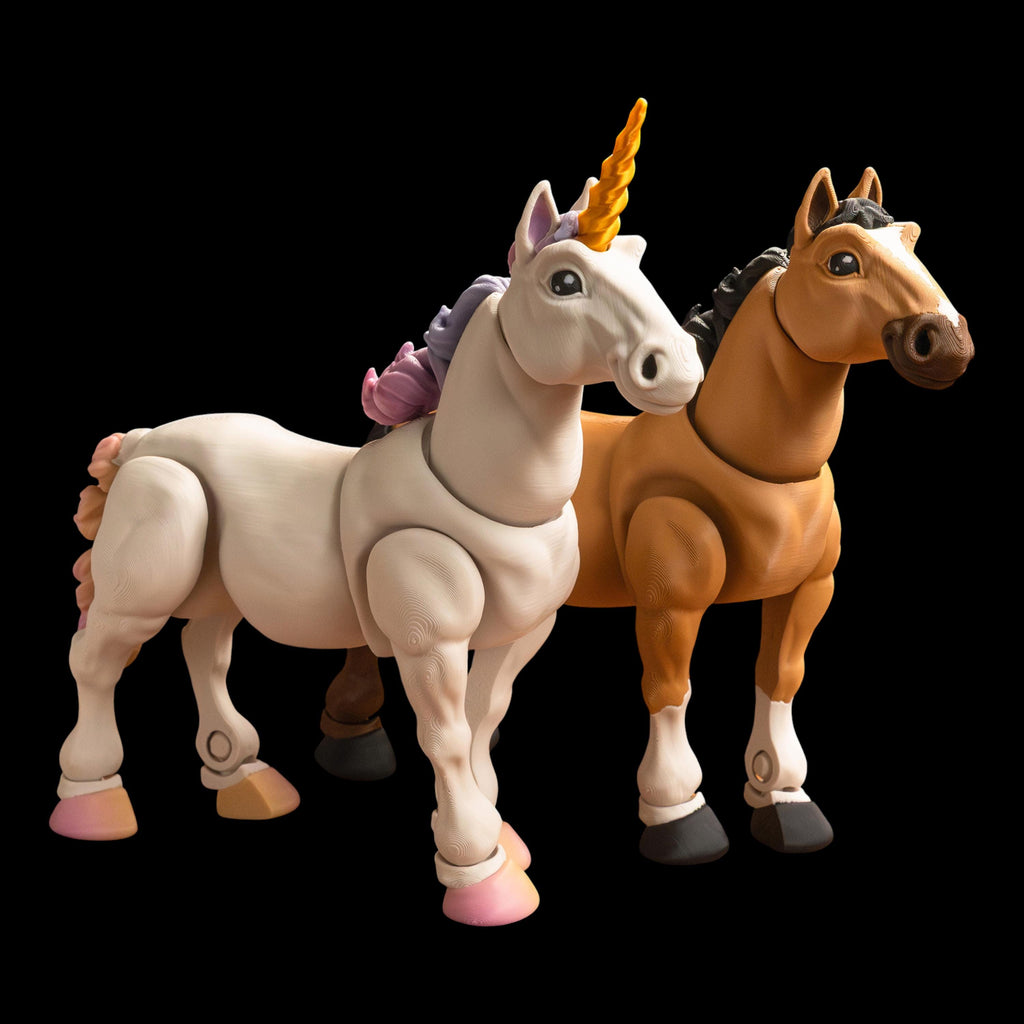 Articulated Horse Figure Movable Fantasy Creature Premium Quality Construction Posable Animal Toy Flexible Joints Design Desk Decoration Display Collectible Item Birthday Gift Idea Child Play Toy Unique Handmade Creation Multiple Size