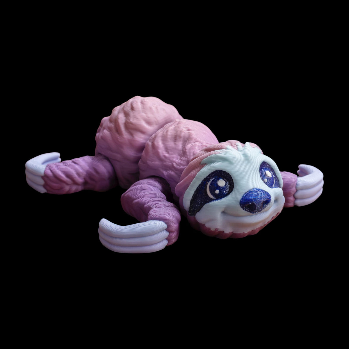 Articulated Sloth Figurine, 3D Printed Desk Accessory with Movable Joints