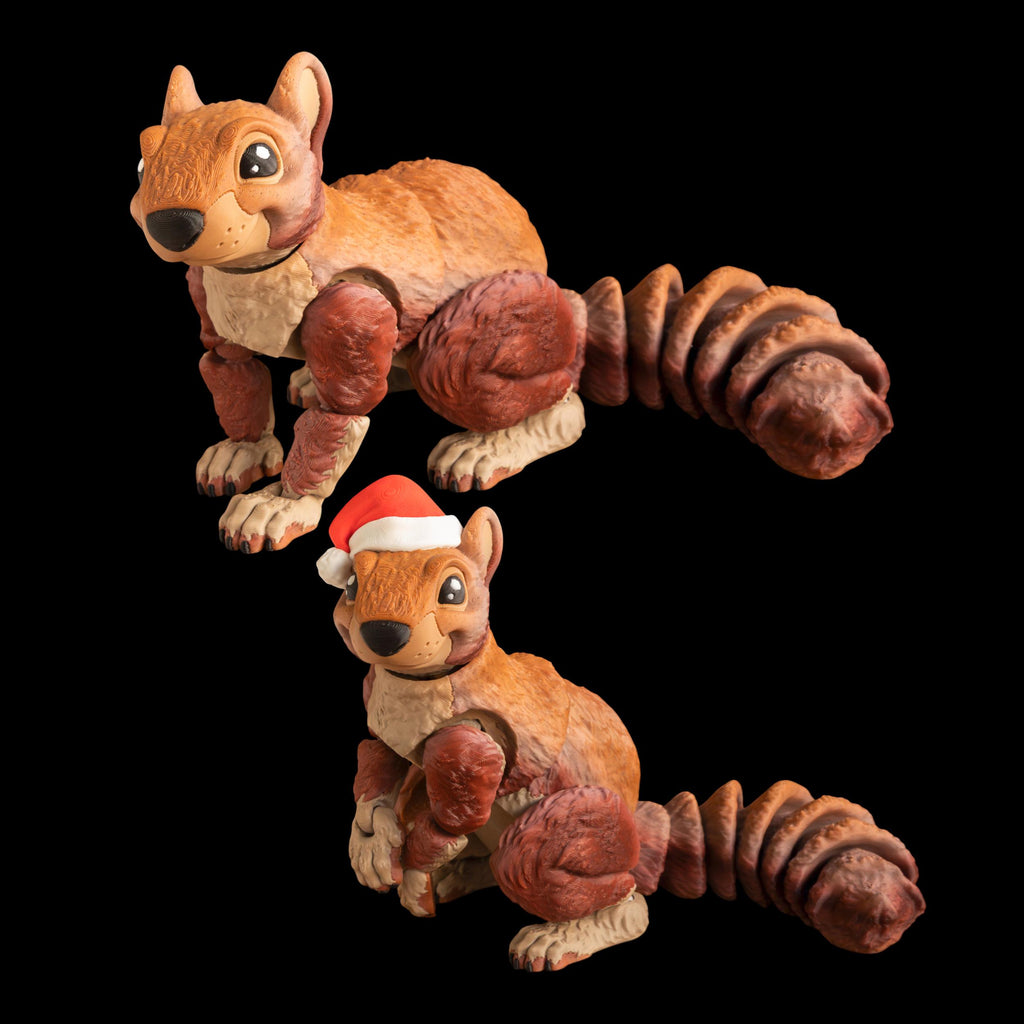 Articulated Squirrel Figure Office Decoration Christmas Animal Lover Woodland Creature Flexible Joint