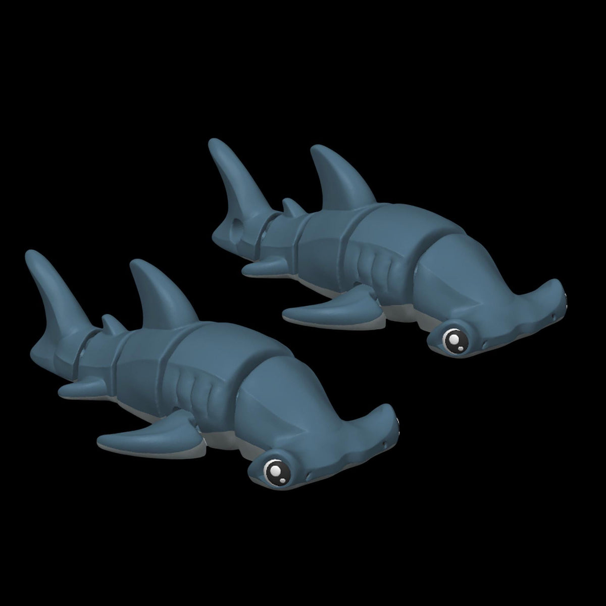 Articulated Hammerhead Shark Movable Joints Design Marine Animal Figure Premium Quality Construction PLA Material