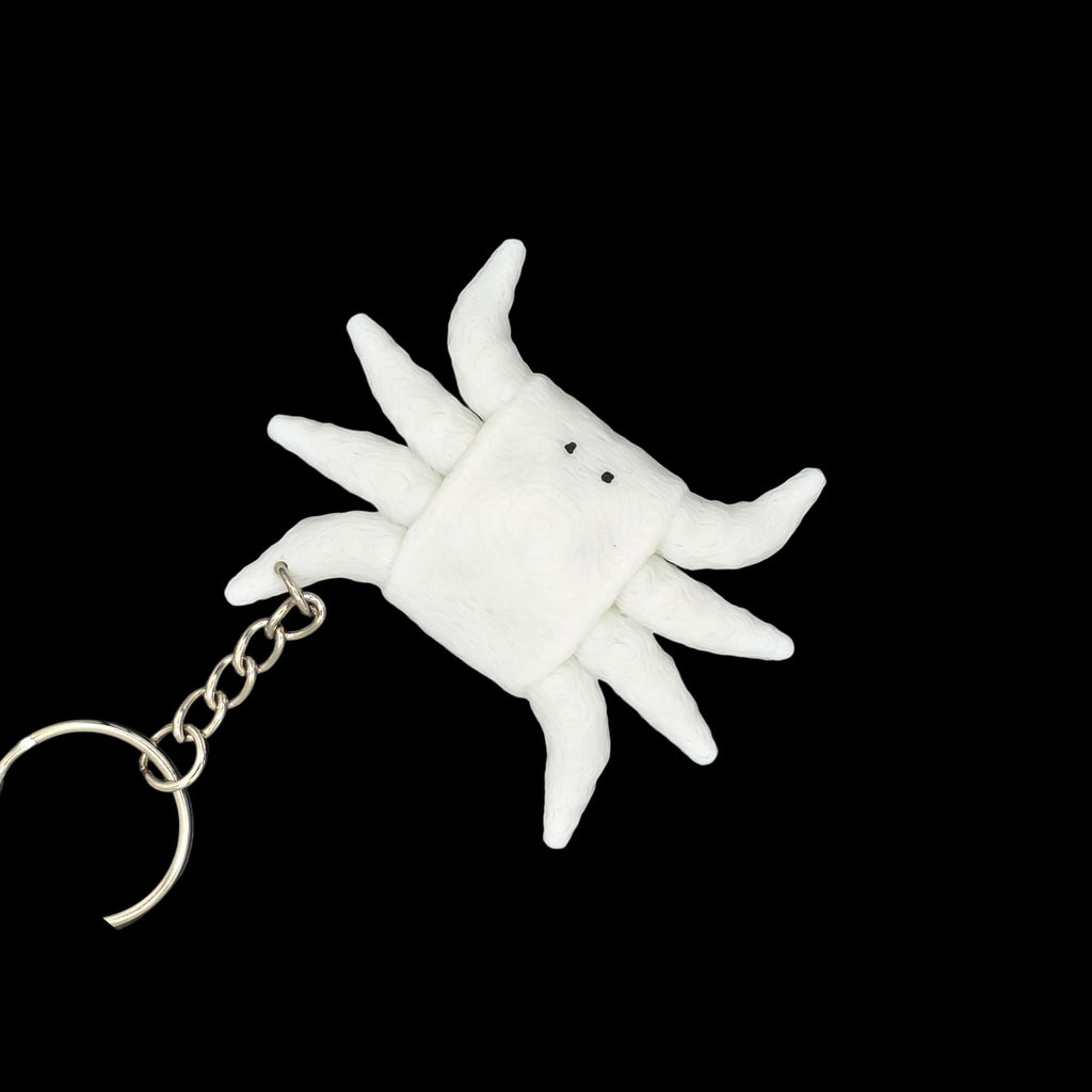 White Crab Towel Anima Keychain Accessory Beach Theme Nautical Bag Charm Cruise Line Souvenir