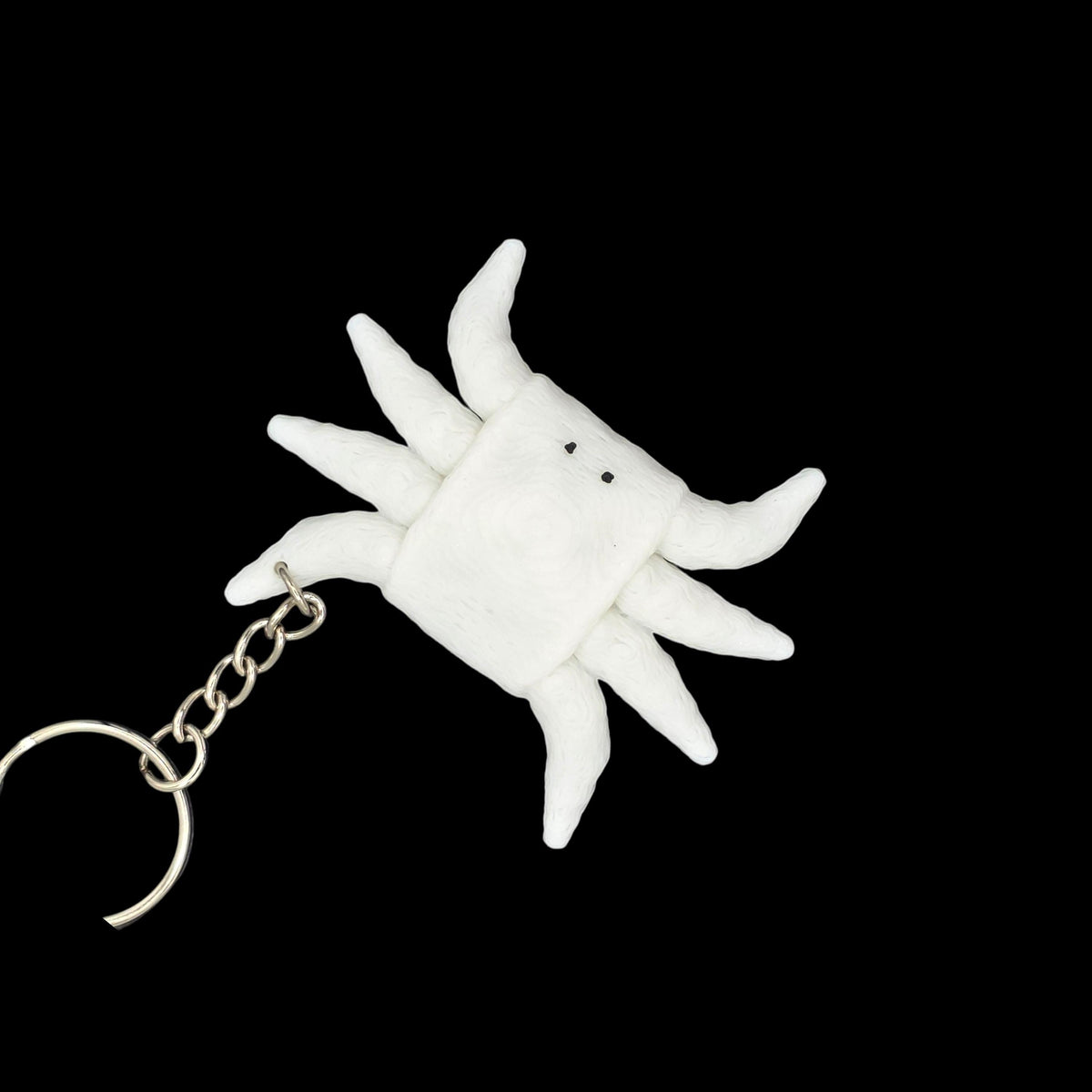 White Crab Towel Anima Keychain Accessory Beach Theme Nautical Bag Charm Cruise Line Souvenir