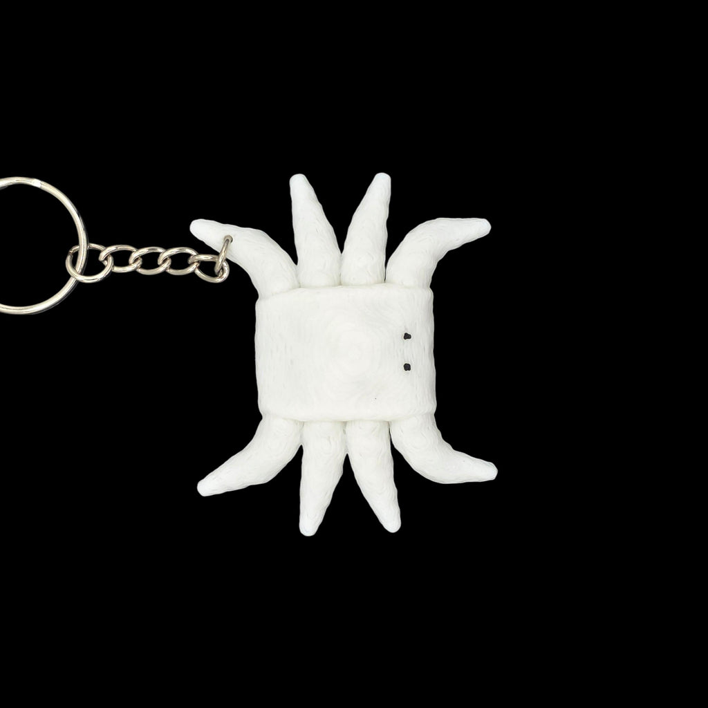 White Crab Towel Anima Keychain Accessory Beach Theme Nautical Bag Charm Cruise Line Souvenir