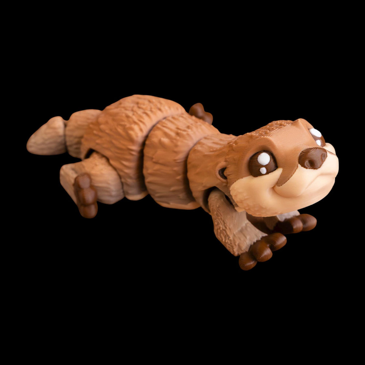 Mini Otter Figurine Articulated Model Movable Joints Design Wildlife Animal Toy Desk Decoration Office Accessory Display