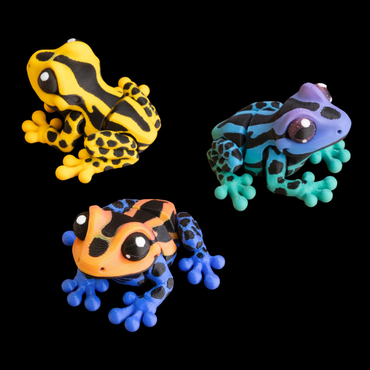 Collector Gift Articulated Frog Figurine Movable Joints Design Unique Display Item Office Desk Accessory Colorful