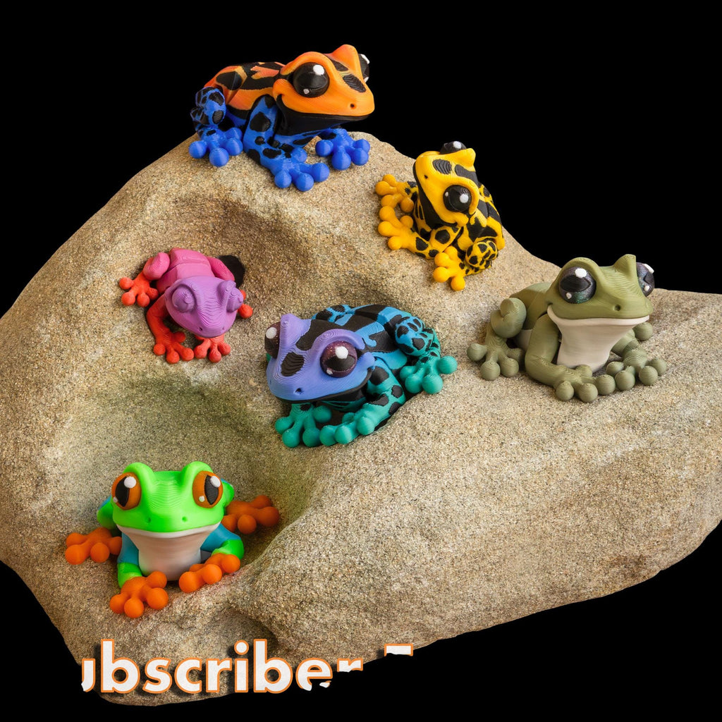 Premium Material Articulated Frog Toy Three Sizes Available Small Medium Large Posable Design Movable