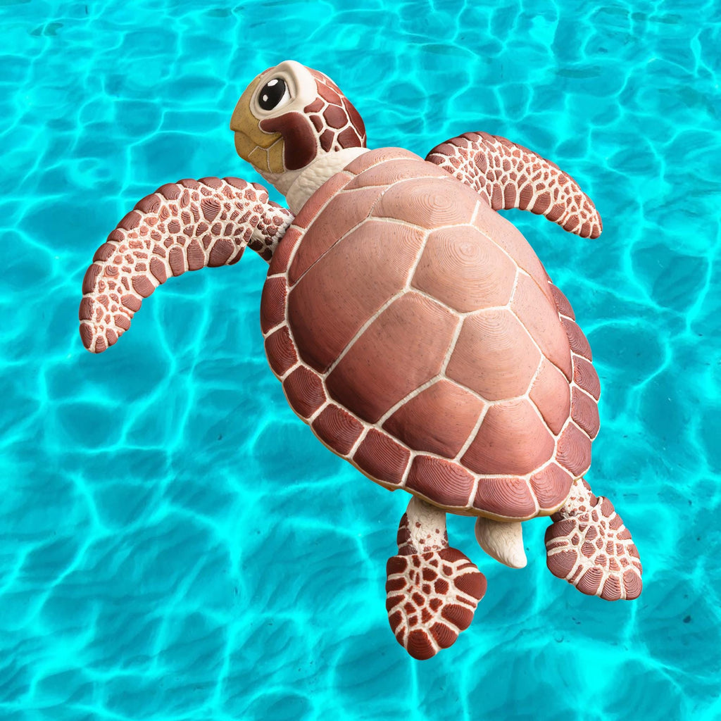 Marine Decoration Ocean Themed Articulated Turtle Display Coastal Home Decor Miniature Sea Creature Model Premium Quality Figurine Movable Limbs Desk Ornament Collectible Item Beach House Accent Nautical Themed Gift Idea Office Desktop