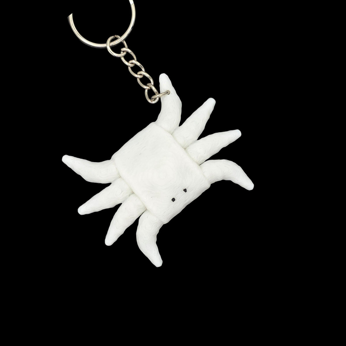 White Crab Towel Anima Keychain Accessory Beach Theme Nautical Bag Charm Cruise Line Souvenir