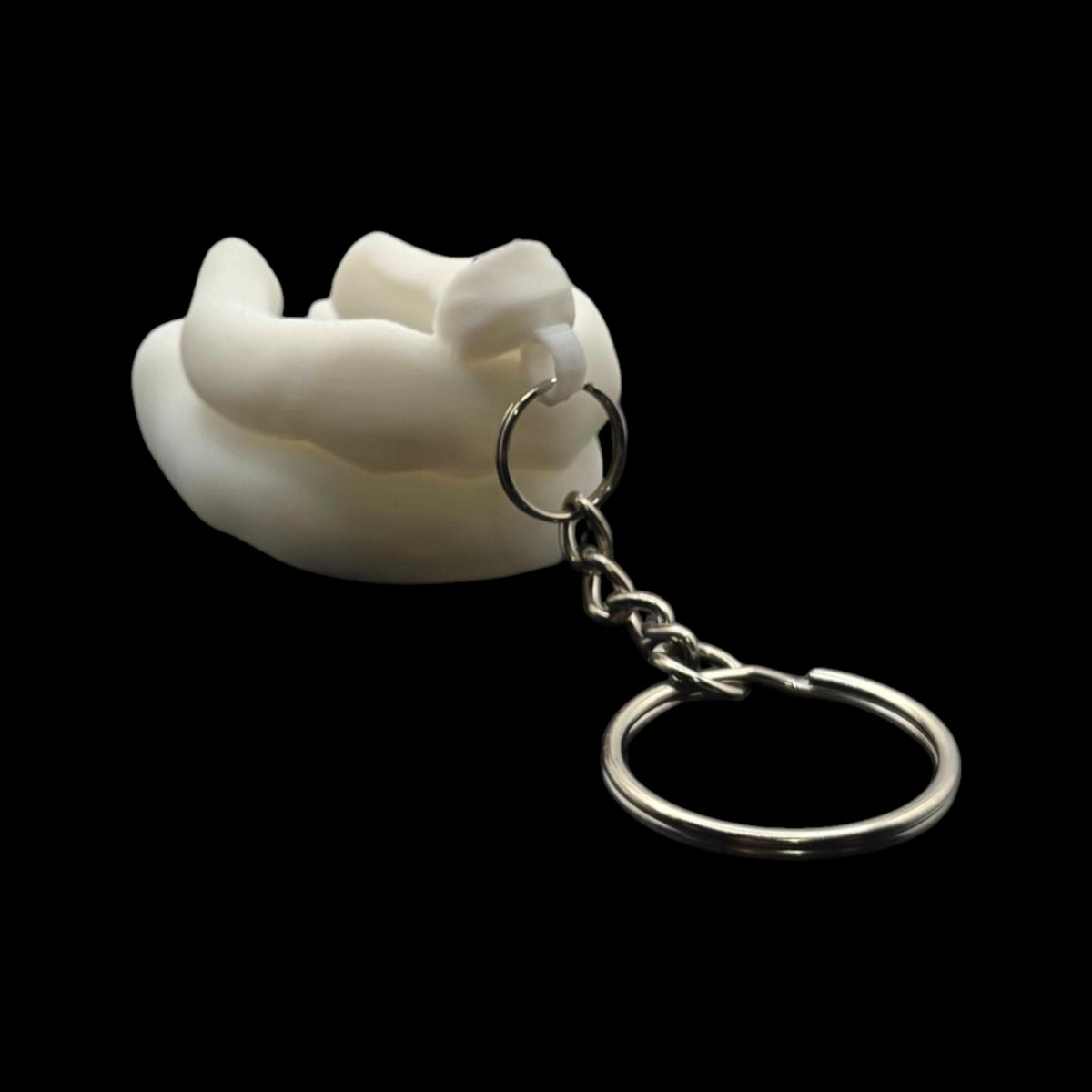 white Sitting Monkey Towel Animal Keychain Cruise Souvenir Charm Accessory Travel Memento Vacation Keepsake
