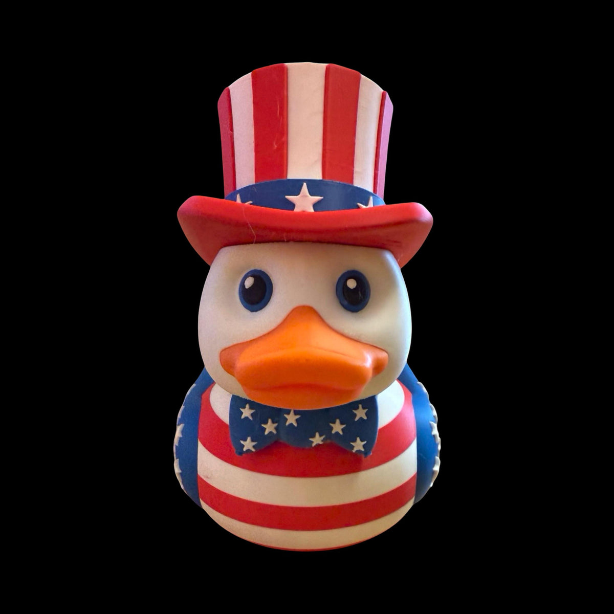 Adorable 4th of July DuckPatriotic USA Duck FigureAmericana Duck with Stars and StripesUncle Sam Duck DisplayStars Stripes