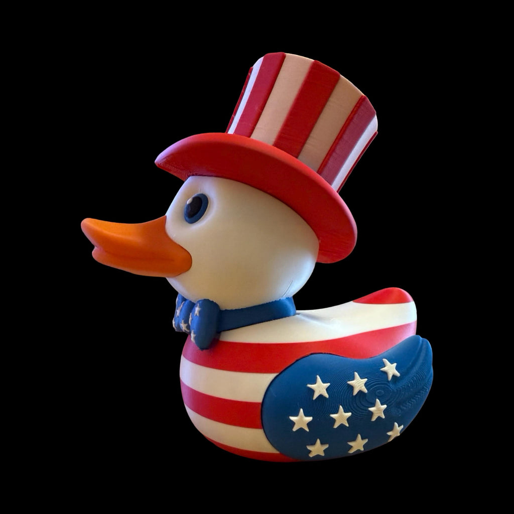 Adorable 4th of July DuckUSA Patriotic CollectionAmericana Duck with Stars and StripesUncle Sam DuckPatriot Duck DisplayJeep