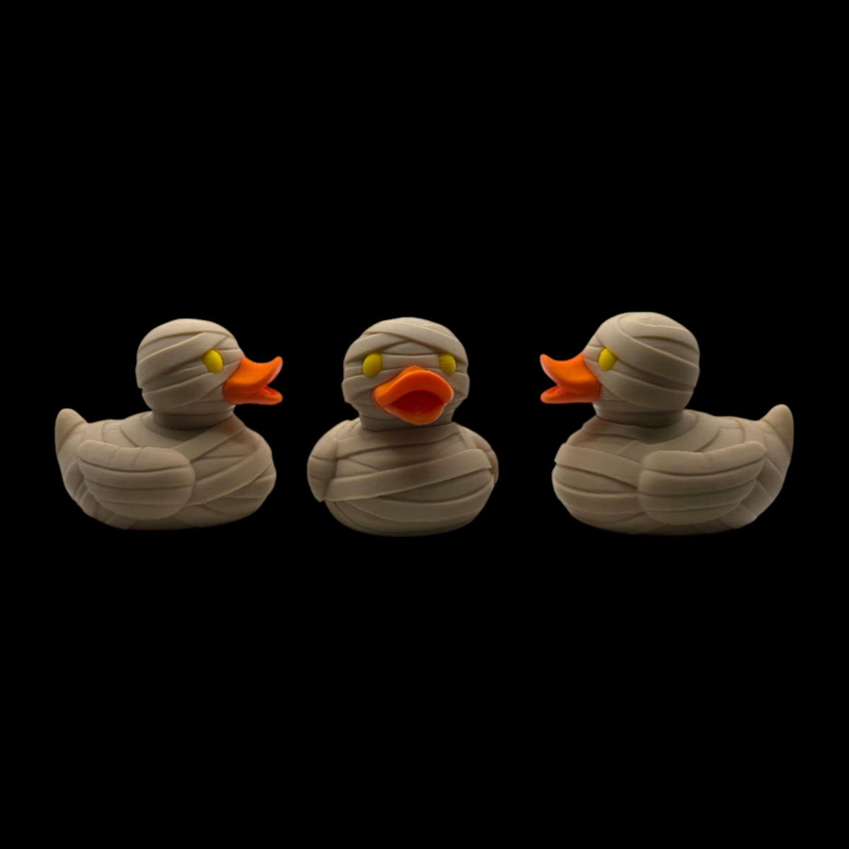 Halloween Mummy Duck Figurine Spooky Bandage Wrapped Egyptian - JM Designs-