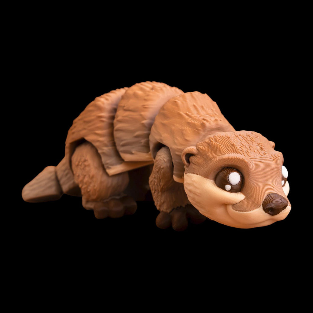 Mini River Otter Figurine Desk Decoration Animal Toy Articulated Model 3d Printed Pla Wildlife Small Statue