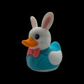 Dashboard Decoration Car Figurine Easter Bunny Duck Character Whimsical Design Teal Blue Suit Pink Bow Tie