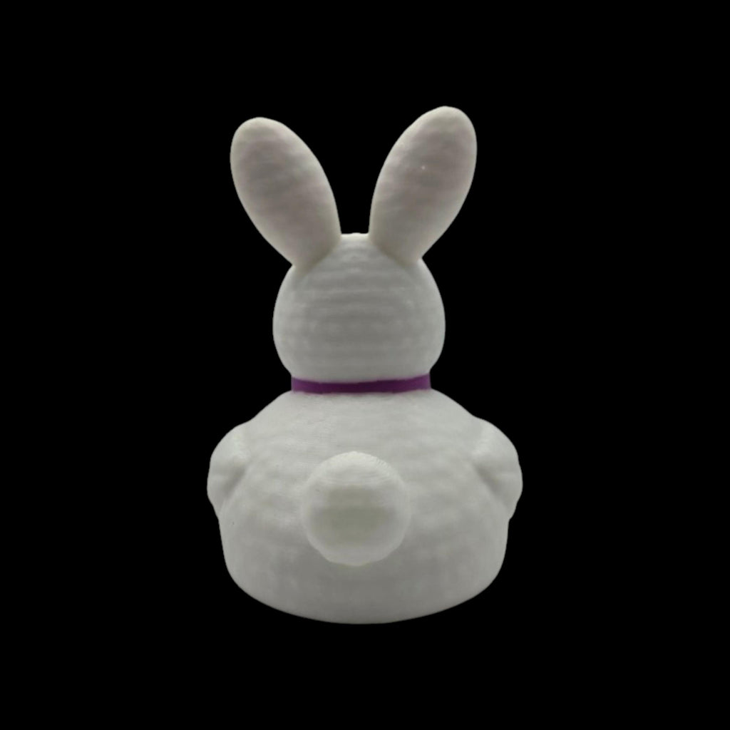 Whimsical Character Figurine Easter Bunny Duck Design Spring Holiday Decoration Teal Blue Suit Pink Bow Tie Orange Bill 3D Printed Miniature Dashboard Accessory Desk Display Car Ornament Gift Basket Filler Unique Collectible Small Size Cute
