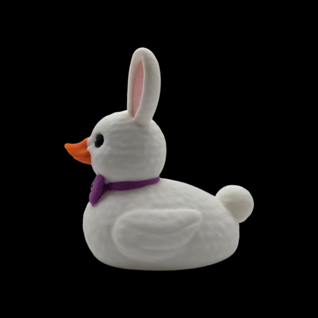 Desk Accessory Miniature Figurine Easter Bunny Duck Character Teal Blue Suit Pink Bow Tie Whimsical Animal Design 3D Printed Collectible Small Size Display Holiday Gift Basket Filler Spring Decoration Car Dashboard Ornament Unique Present