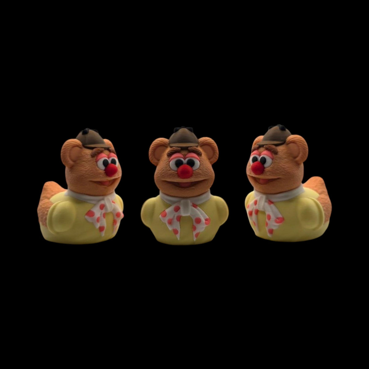 Fozzie Bear Duck Figurine Collectible Cartoon Character Display Decoration Desk Accessory Novelty Gift Muppet Mashup Comedy