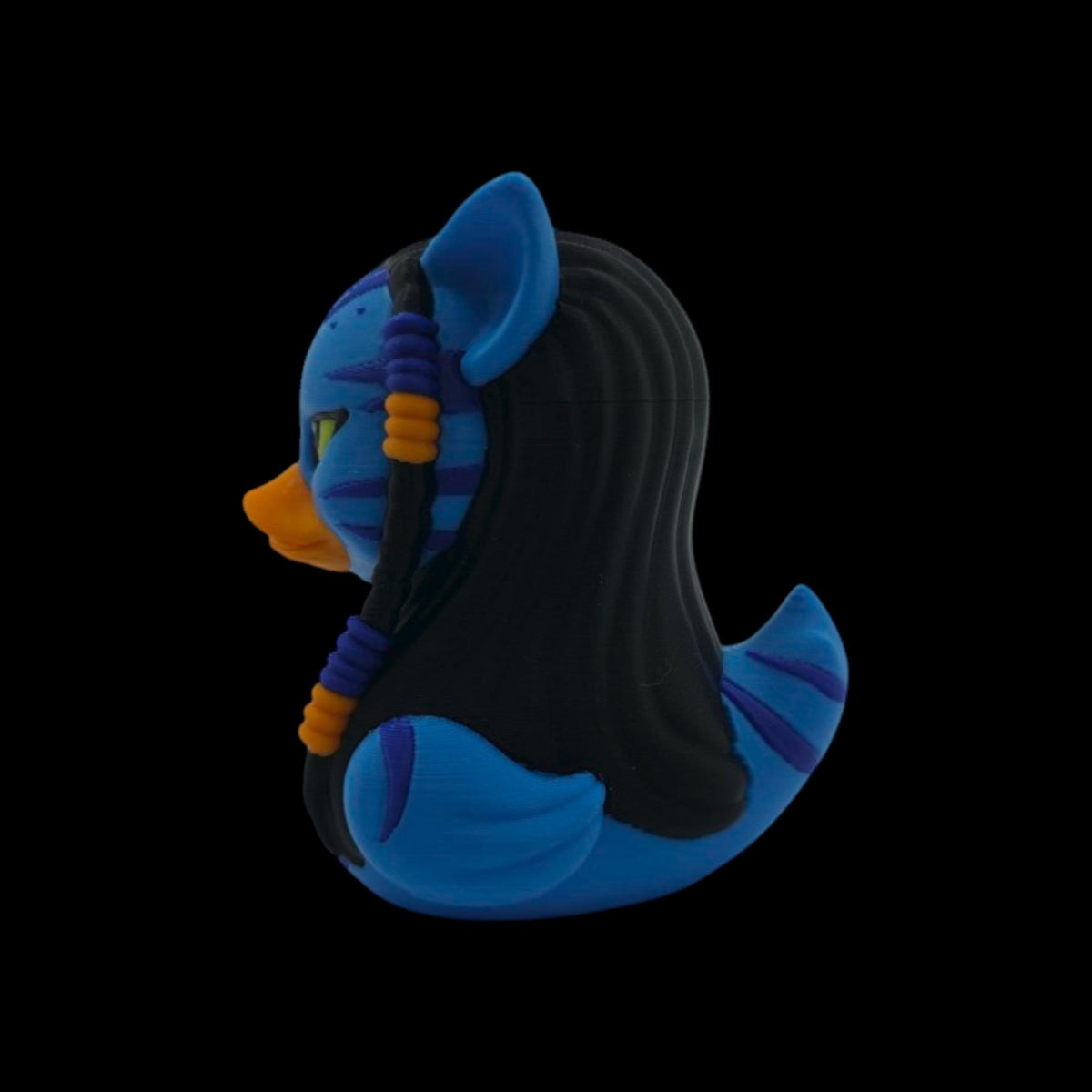 3D Printed Collectible Avatar Duck Figurine Blue Warrior Design Fantasy Creature Decoration  Premium Material Movie Inspired