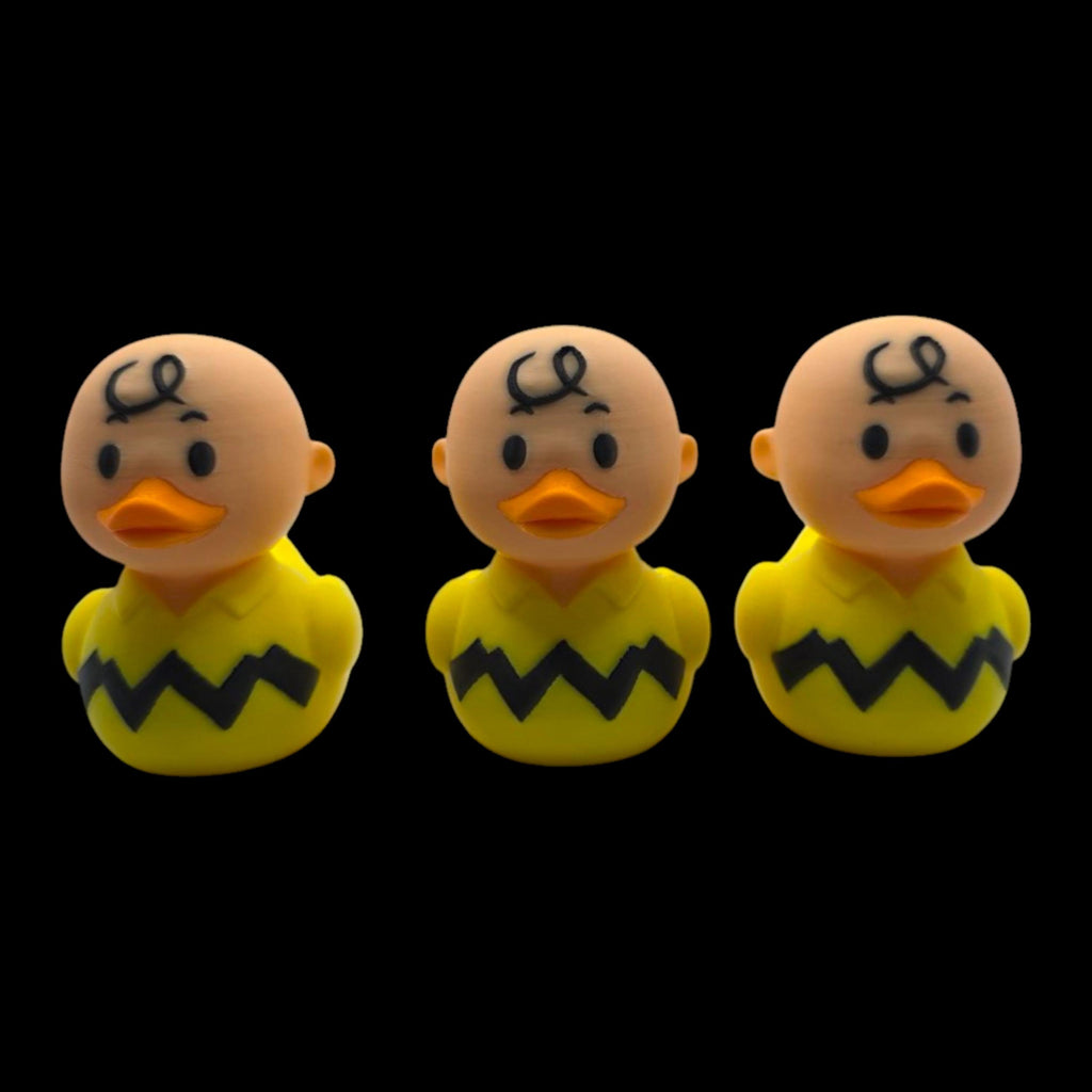 Charlie Brown Duck Inspired Cartoon Character Collectible Figure Desk Decor Yellow & Black