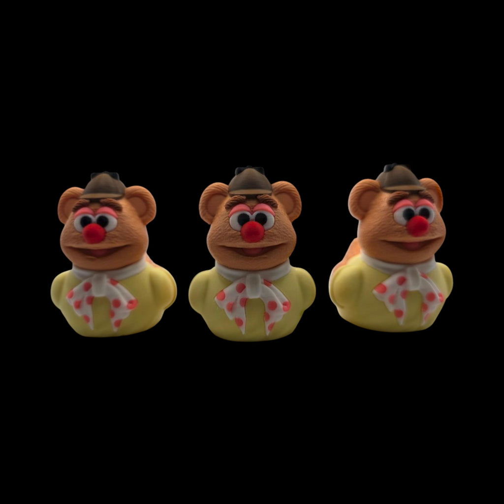Fozzie Bear Duck Figurine Collectible Cartoon Character Display Decoration Desk Accessory Novelty Gift Muppet Mashup