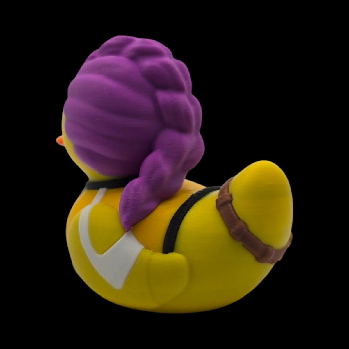 Office Desk Accessory Rubber Duck Toy Purple Mohawk Punk Design Racing Stripe Collectible Figurine Jeep Ducking Gift Bathroom Display Ornament Coworker Present Unique Cubicle Decoration 3D Printed Premium PLA Filament Girlfriend Birthday