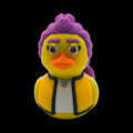 Rubber Duck Gift Jeep Ducking Collectible Toy Desk Ornament Bathroom Display Office Accessory Purple Mohawk Hair Black White Racing Stripe Design Punk Character Figurine 3D Printed PLA Premium Filament Coworker Present Girlfriend Birthday