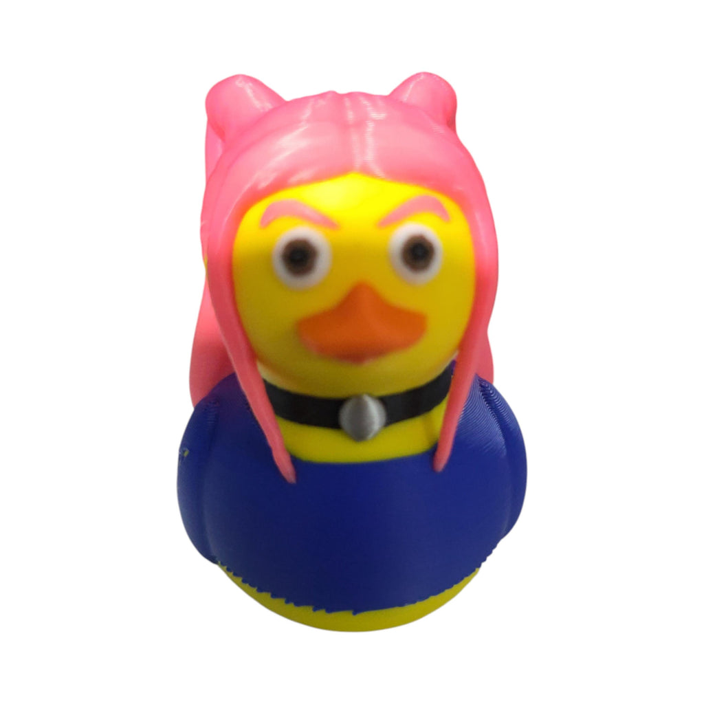 Rubber Duck Gift Jeep Ducking Collectible Toy Desk Ornament Display Purple Mohawk Hair pink black Racing Stripe Design