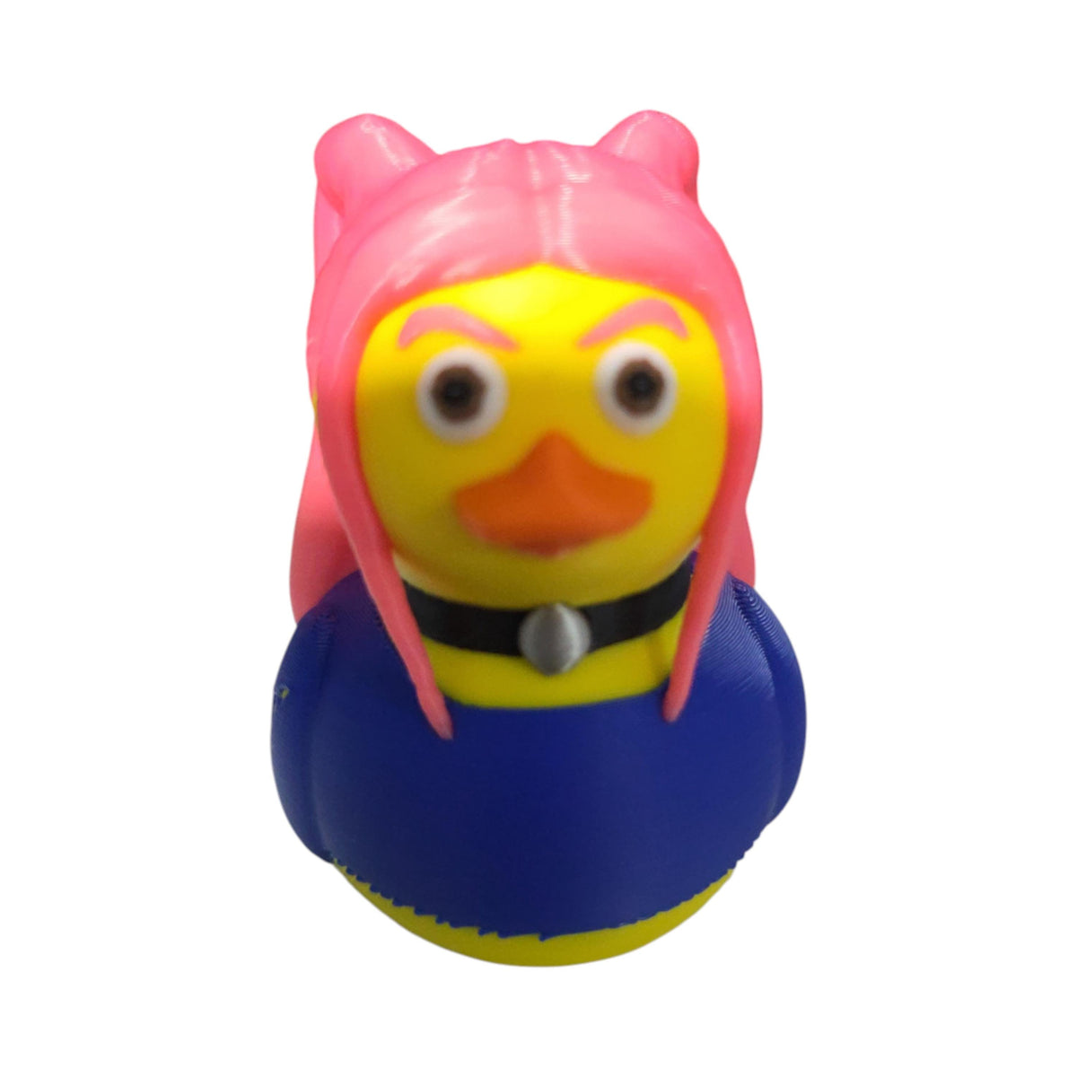 Rubber Duck Gift Jeep Ducking Collectible Toy Desk Ornament Display Purple Mohawk Hair pink black Racing Stripe Design