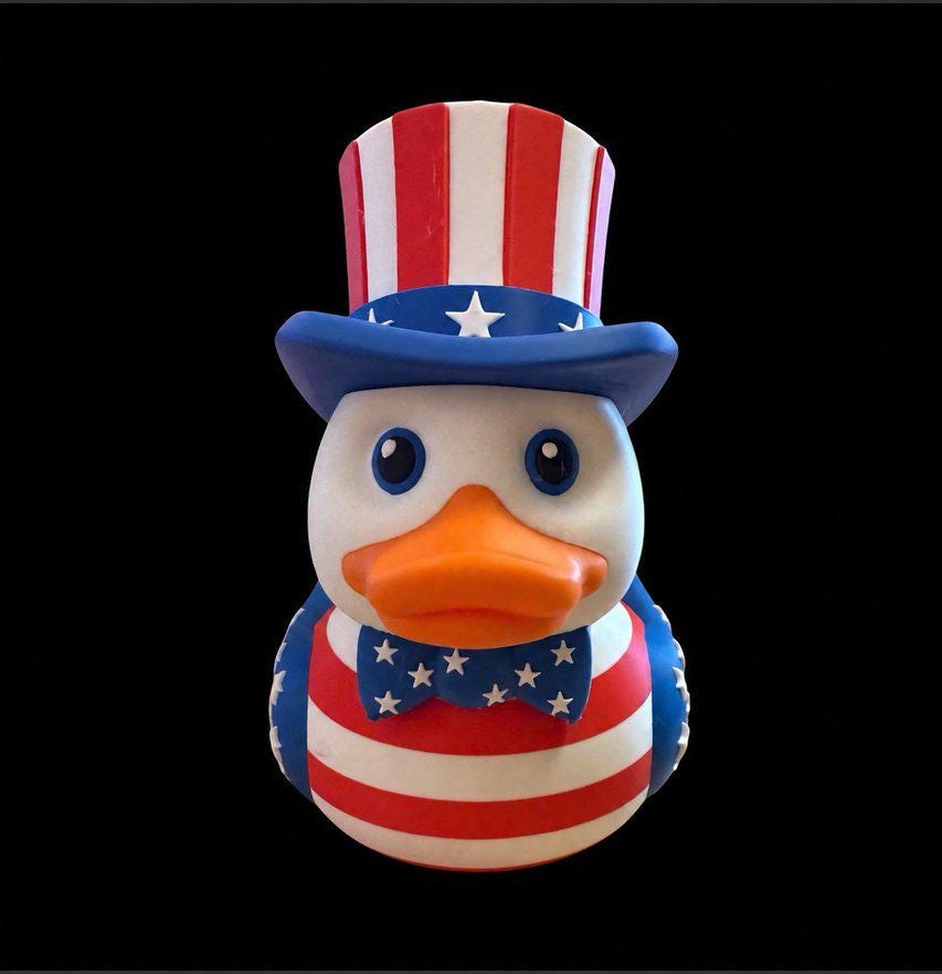 Patriotic Duck America Duck Display USA Uncle Sam Duck Decoration Adorable 4th July