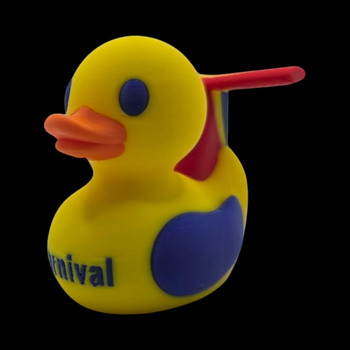 Bathroom Duck Decoration Carnival Cruise Keepsake Three Size Options Maritime Theme Collection White Red Blue Design Beach House Accent Coastal Style Ornament Perfect Vacation Memory Gift Nautical Home Decor Summer Present