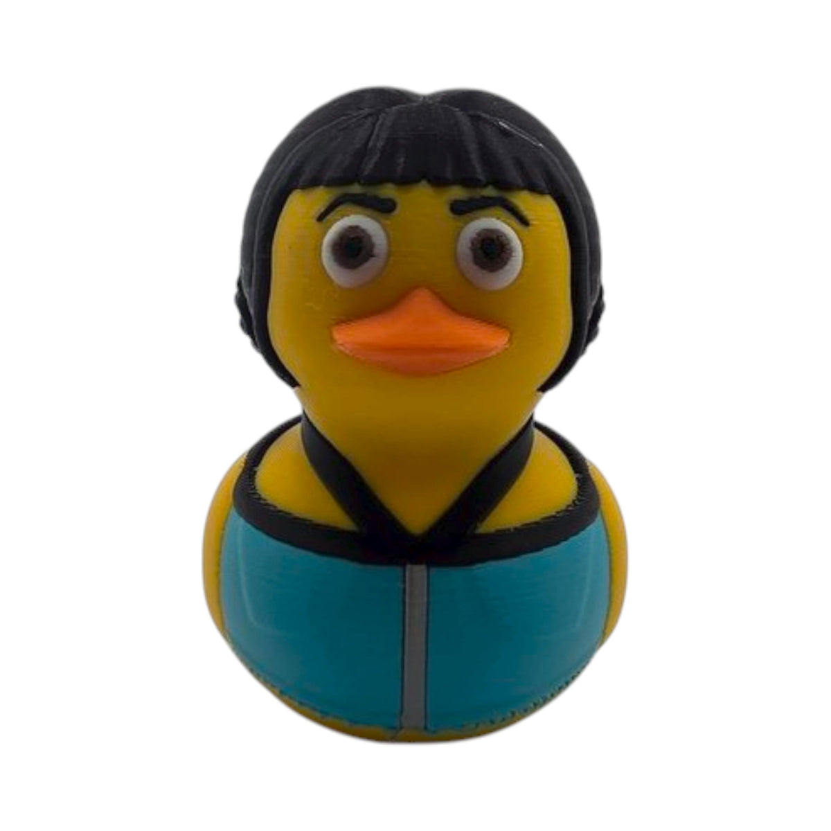 Rubber Duck Gift Jeep Ducking Collectible Toy Desk Ornament Bathroom Display Office Accessory Black Hair pink black Racing Stripe Design Punk Character Figurine 3D Printed PLA Premium Filament Coworker Present Girlfriend Birthday