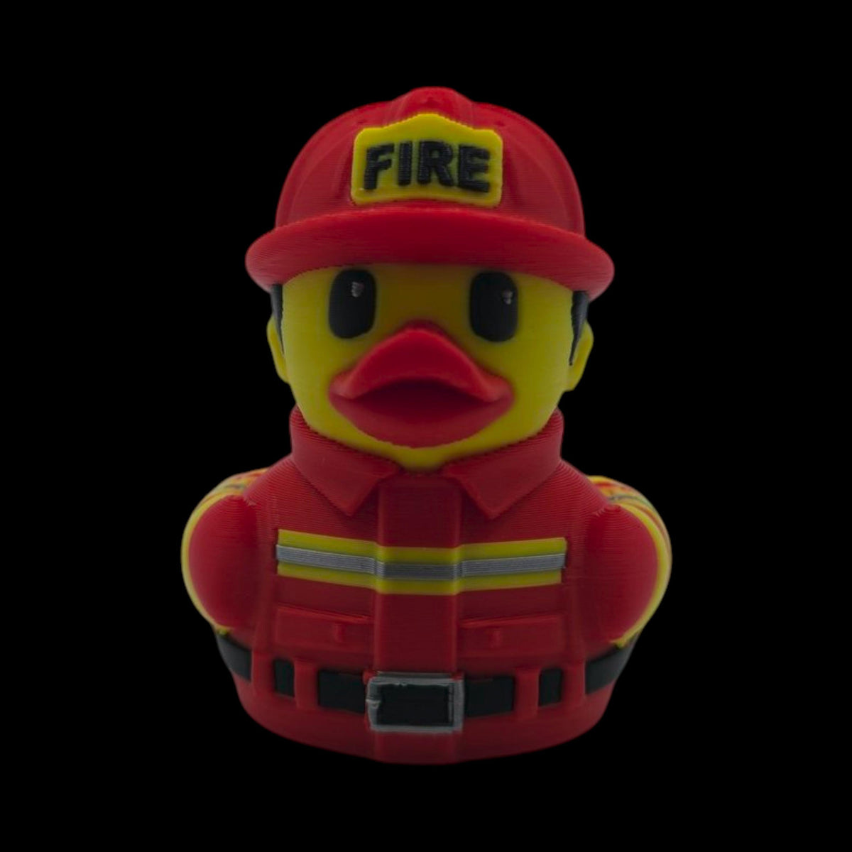 Yellow Rubber Duck Firefighter Turnout Gear Dashboard Decoration Cruise Ship Hiding Game Collectible Figurine