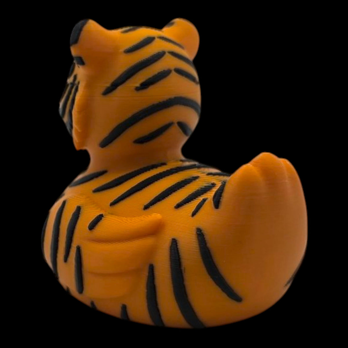 Bengal Tiger Duck White & Orange Zoo Theme Party Favor Kids Bathroom Shelf Accent Jungle Nursery
