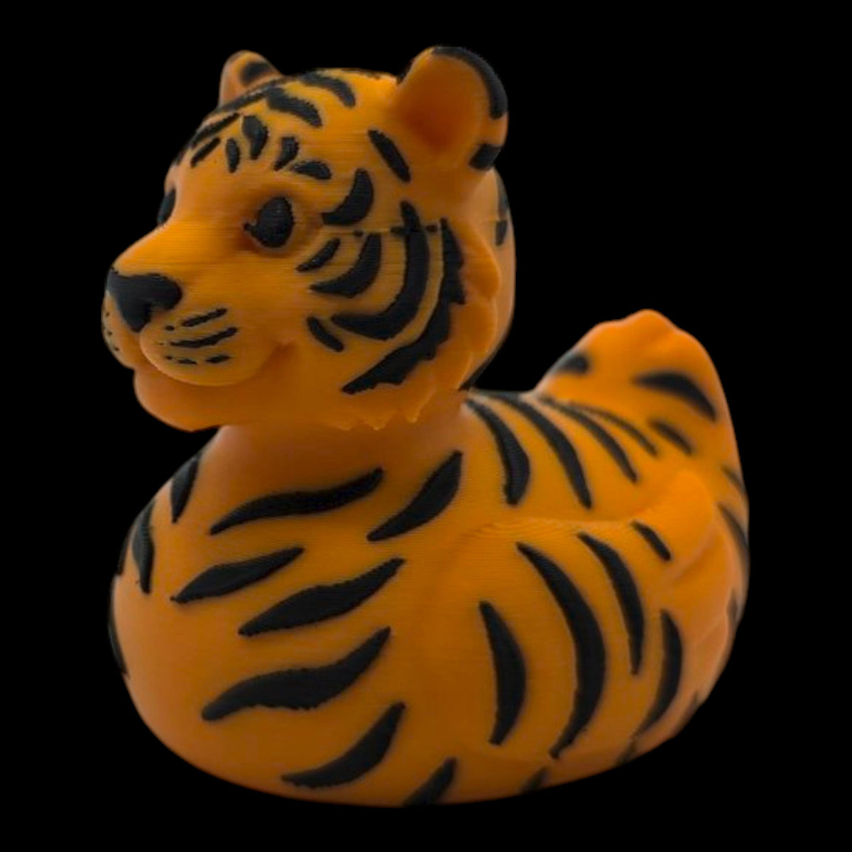 Bengal Tiger Duck White & Orange Zoo Theme Party Favor Kids Bathroom Shelf Accent Jungle Nursery
