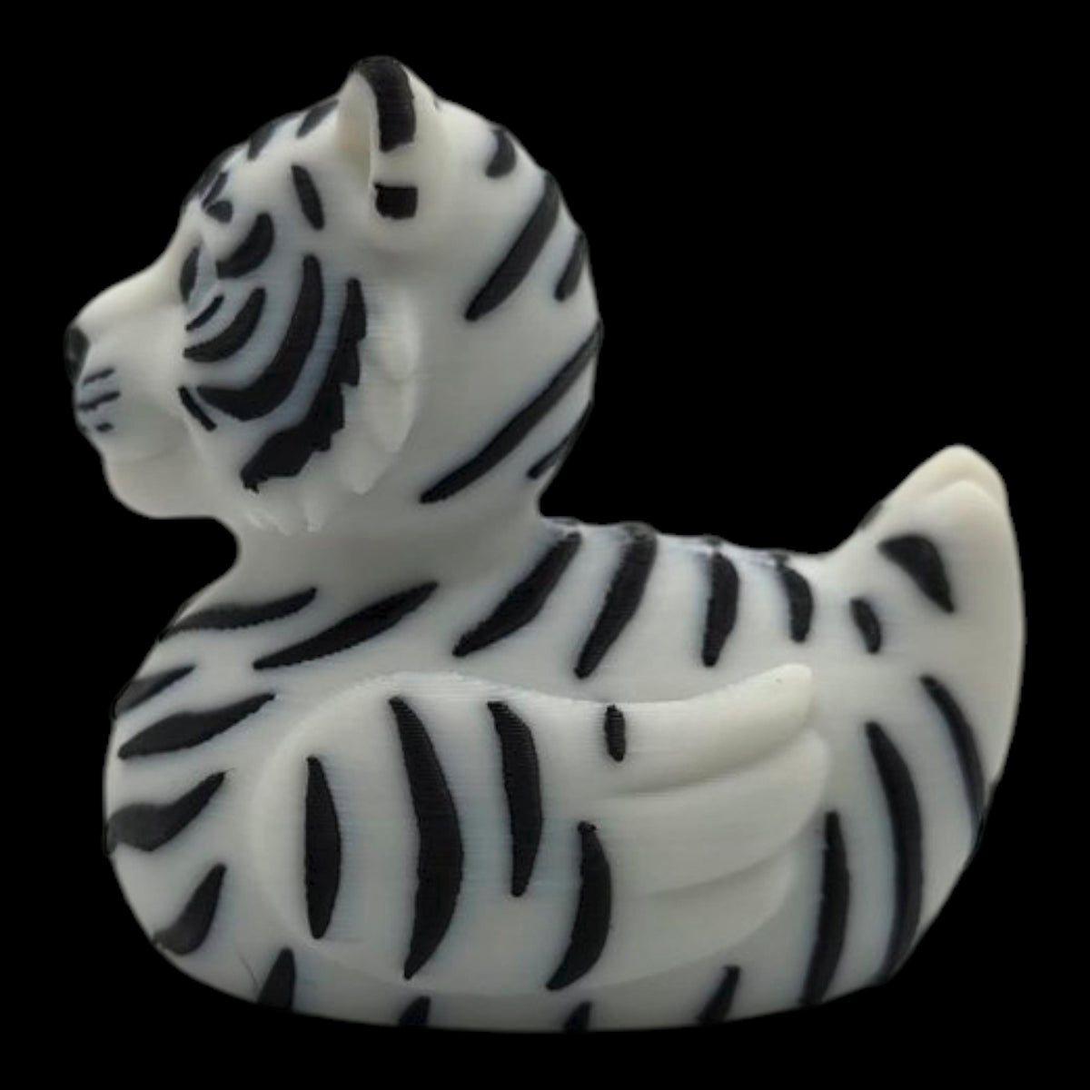 Bengal Tiger Duck White & Orange Zoo Theme Party Favor Kids Bathroom Shelf Accent Jungle Nursery
