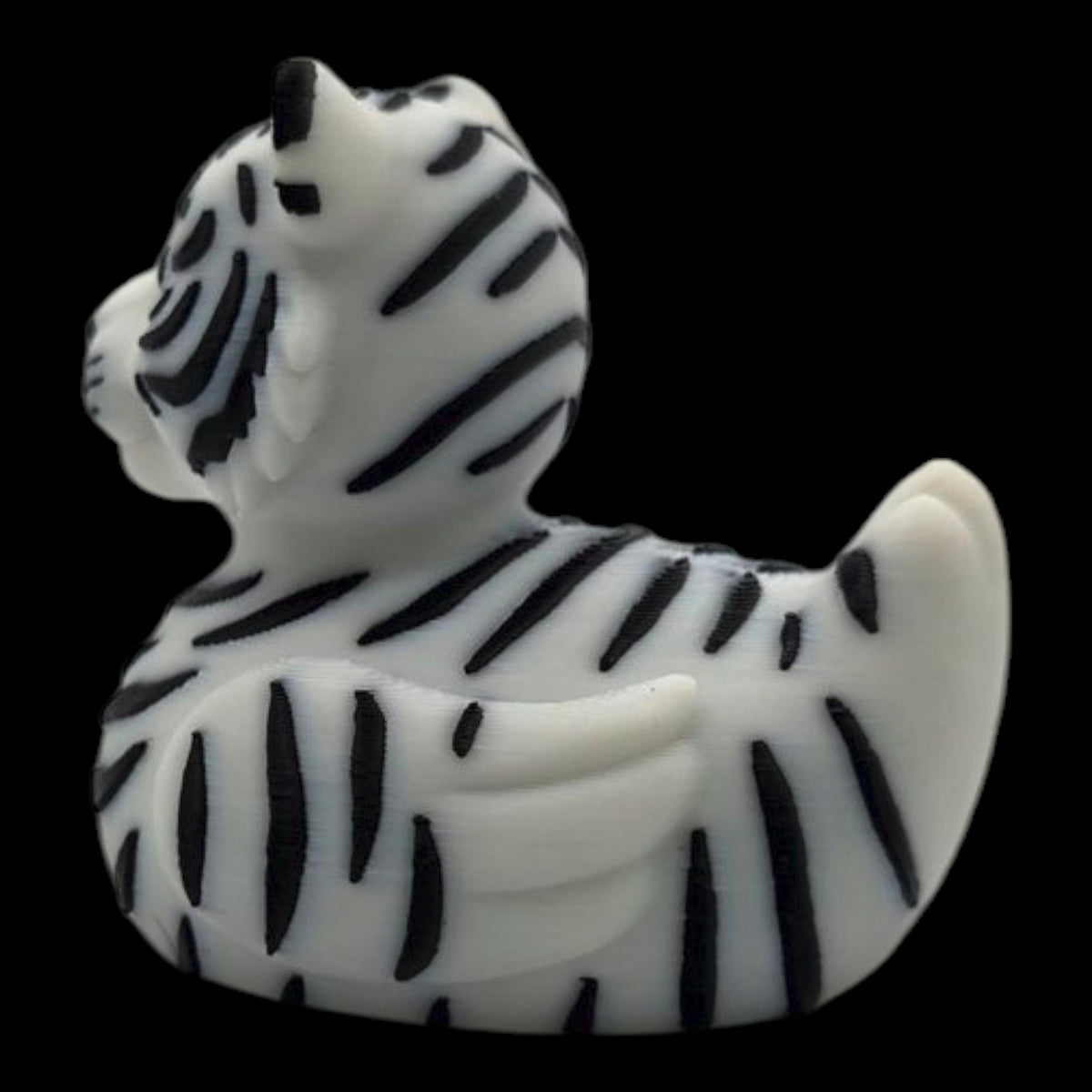 Bengal Tiger Duck White & Orange Zoo Theme Party Favor Kids Bathroom Shelf Accent Jungle Nursery
