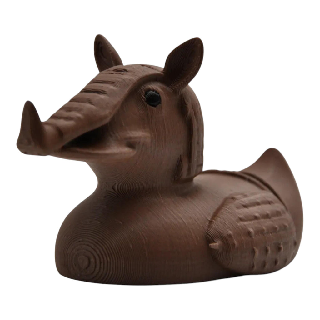 armadillo duck figurine, figurine desk toy, toy office gift, gift animal enthusiast, collectible statue  dashboard ornament,