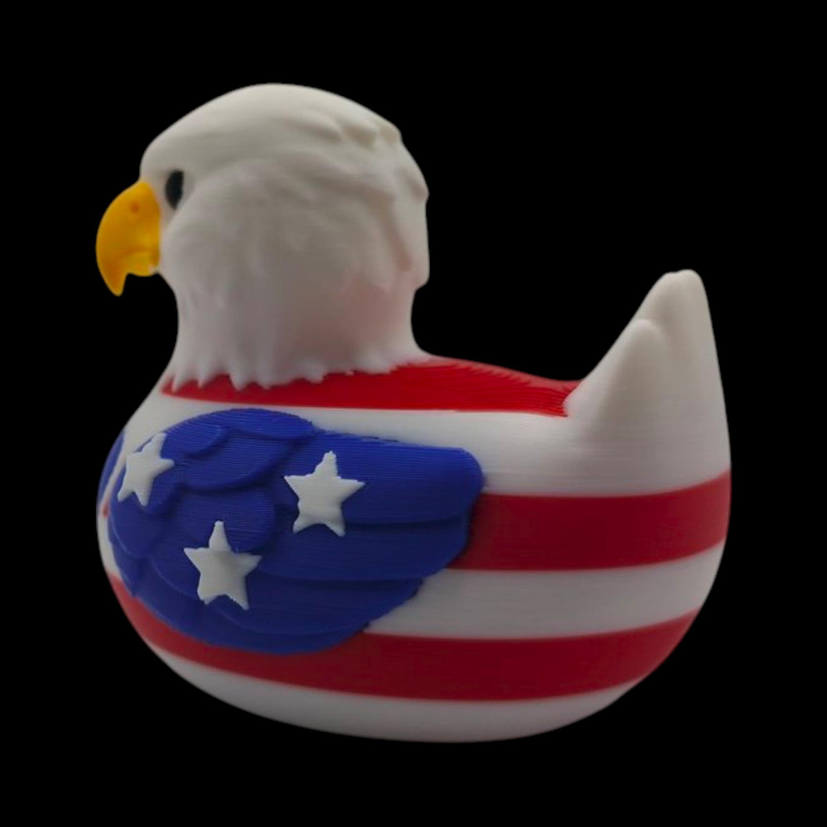 Car Dashboard Duck Patriotic 250th Anniversary Design Collection American Flag Pattern Eagle Head Detail