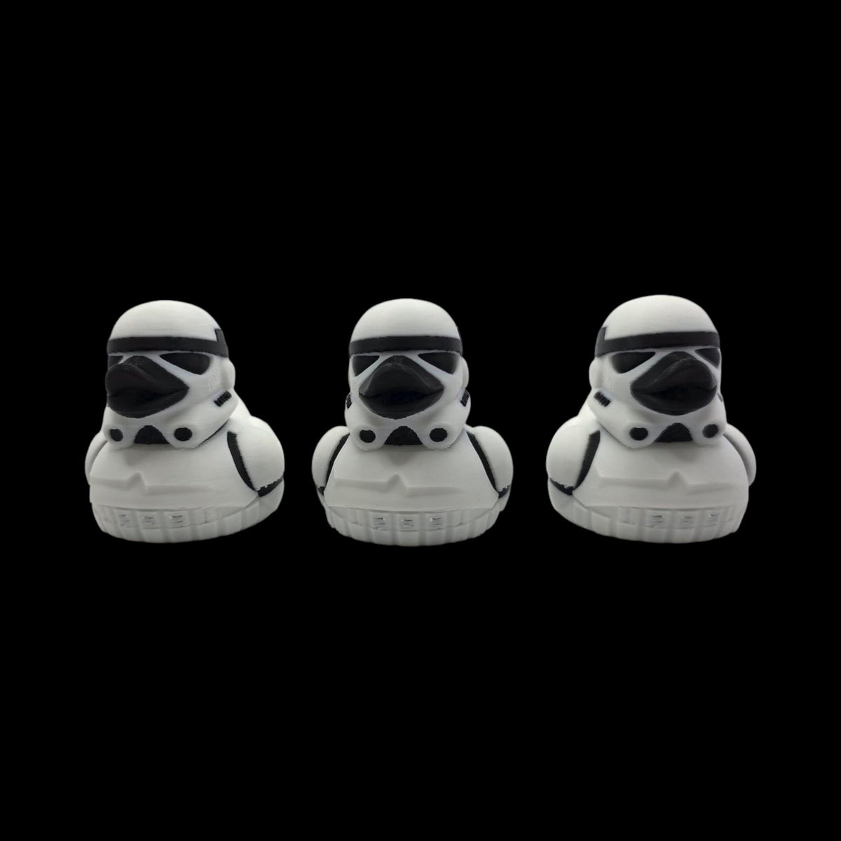 Stormtrooper Character Design Star Wars Collectible Rubber Duck 3D Printed Premium PLA Material White Helmet Black Accents