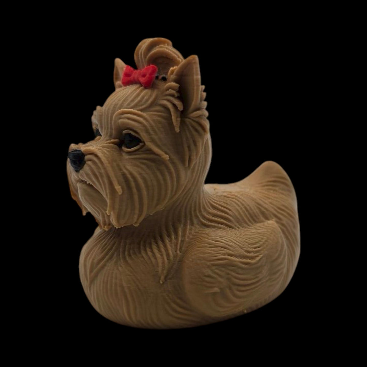 Pet Collectible Set Yorkshire Terrier Pair Premium Miniature Dog Statue Male Female Bow Tie Design Perfect Gift Dog Lover