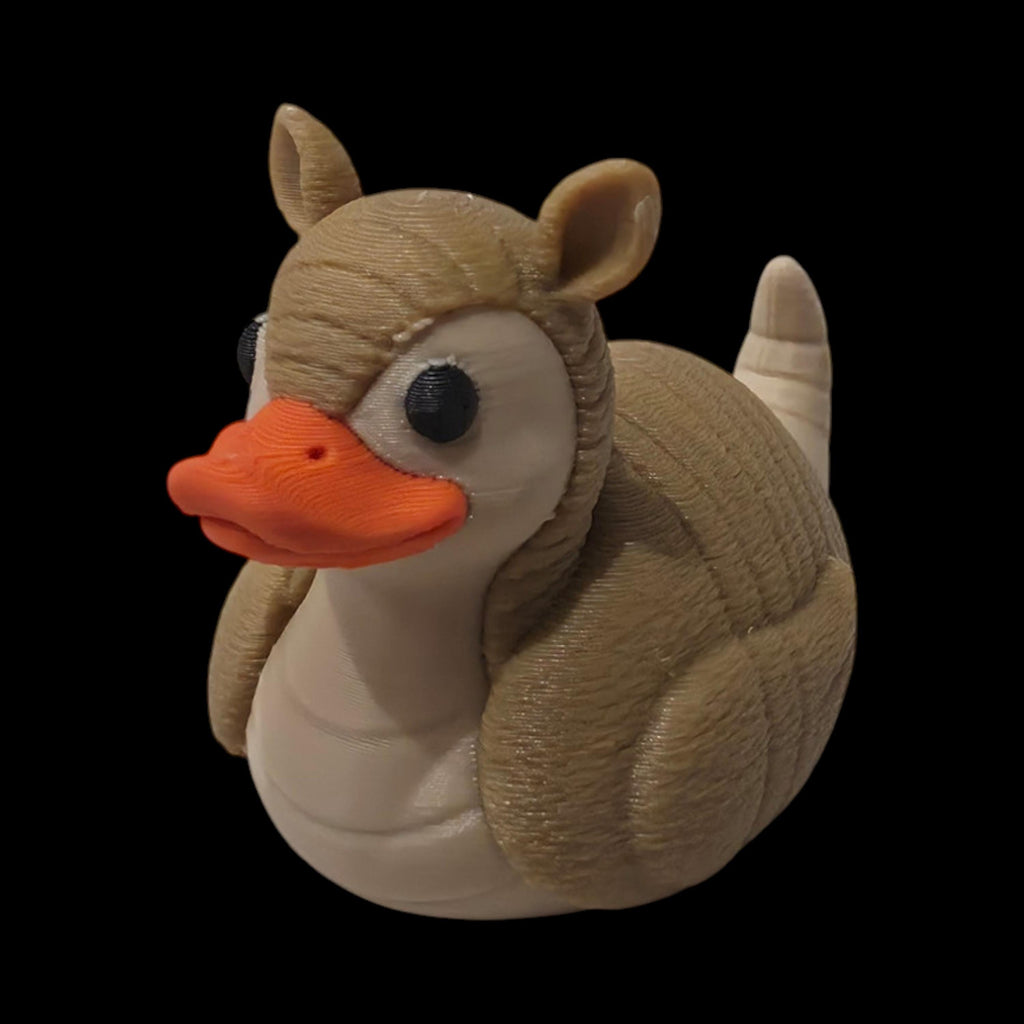 armadillo duck figurine, figurine desk toy, toy office gift, gift animal enthusiast, collectible statue  dashboard ornament,