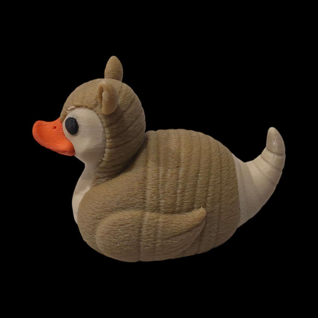 armadillo duck figurine, figurine desk toy, toy office gift, gift animal enthusiast, collectible statue  dashboard ornament,