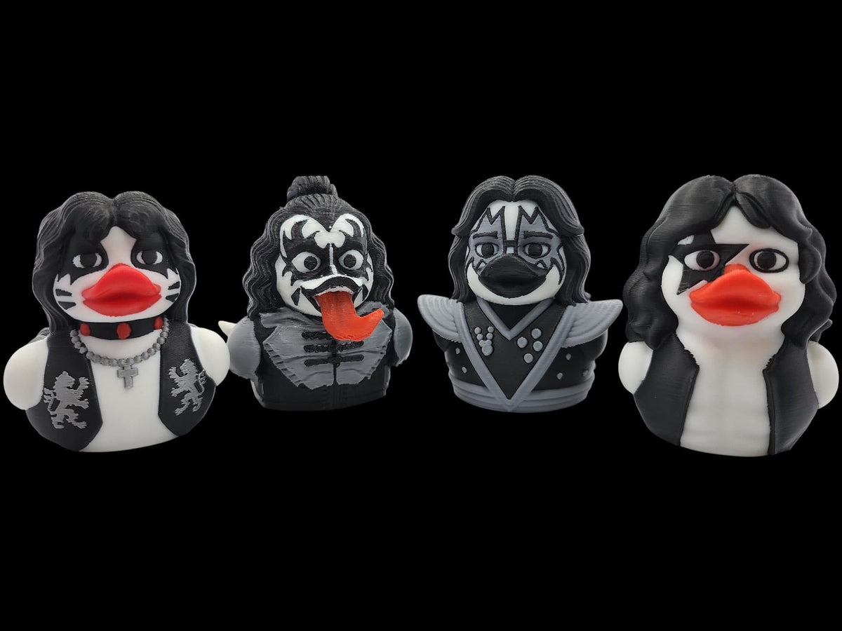 Kiss Inspired Duck Ace Fehley Figurine Display Item For Collector Band Decoration Black White Rock Statue Shelf - JM Designs
