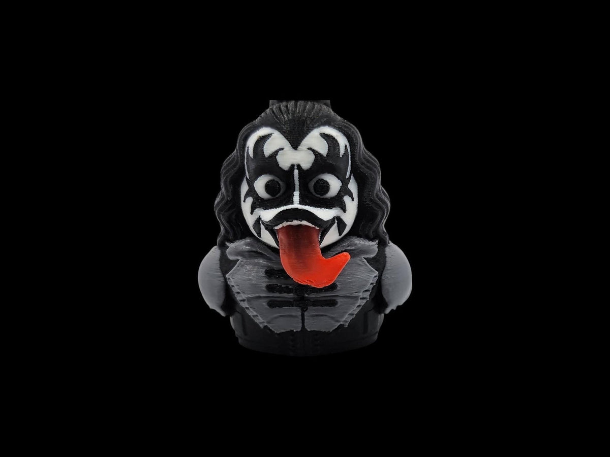 Kiss Inspired Duck Figurine, 3D Printed Music Memorabilia for Collectors - JM Designs