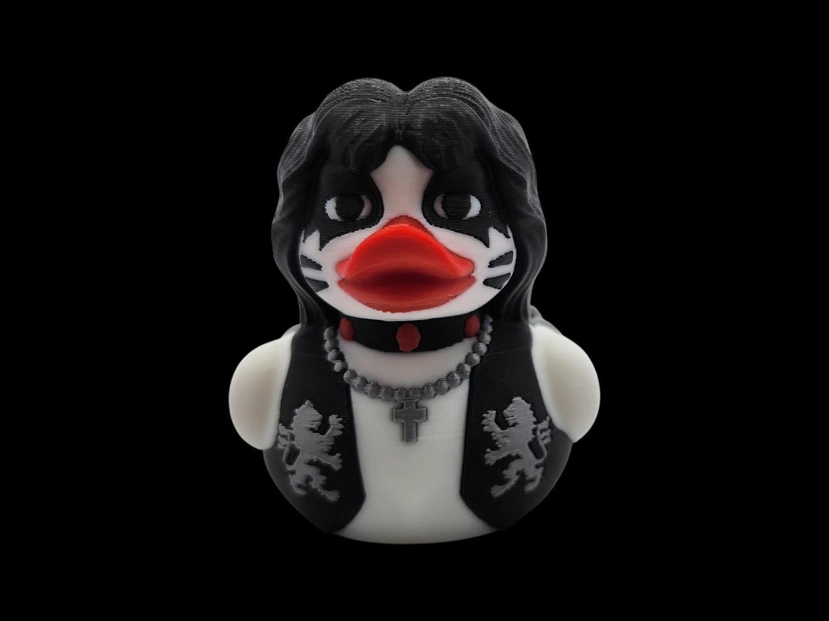 Kiss Inspired Duck Figurine, 3D Printed Music Memorabilia for Collectors - JM Designs