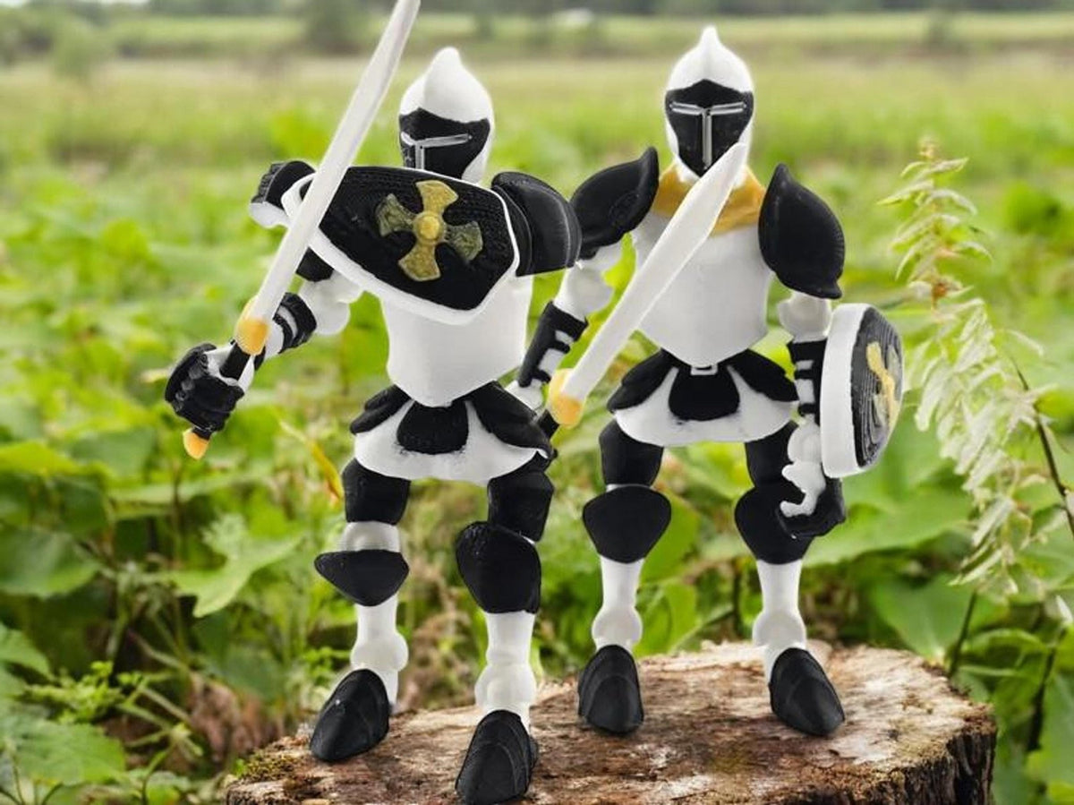 Knight Action Figure: Custom 3D Printed Medieval Toy with Articulated Joints - JM Designs