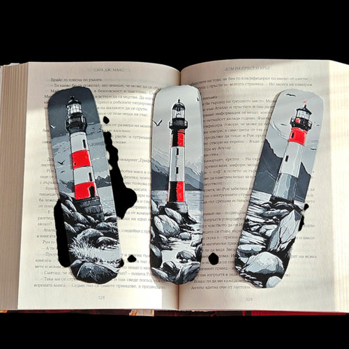 Lighthouse Bookmarks Coastal Nautical Set Of 3, 3D Printed - JM Designs