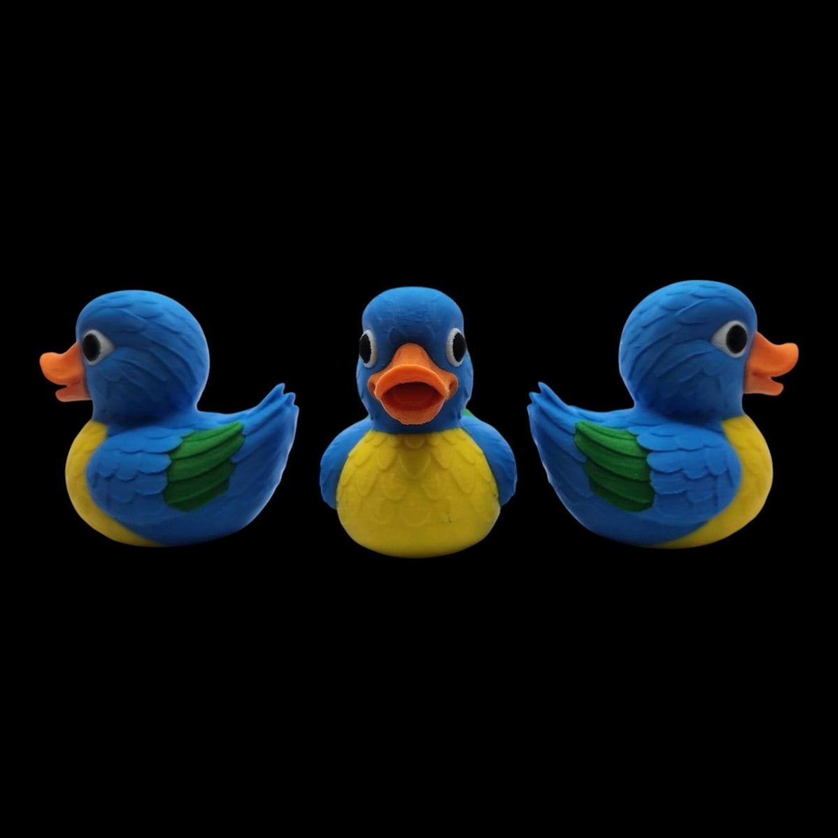Macaw Duck Figurine, Colorful 3D Printed Tropical Bird Collectible - JM Designs