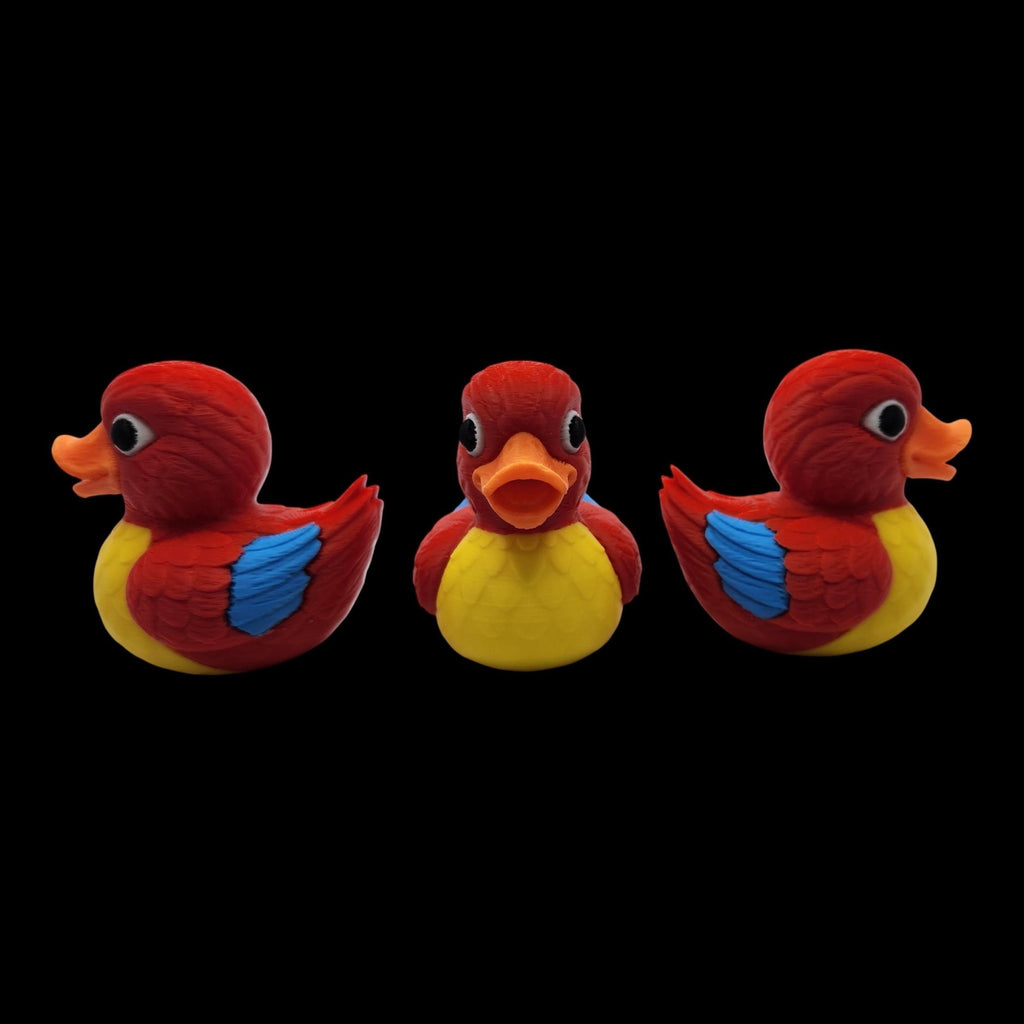 Macaw Duck Red Or Blue Figurine Tropical Bird Decoration animal Exotic Sculpture - JM Designs